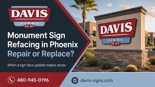 Monument Sign Refacing in Phoenix: Repair or Replace?